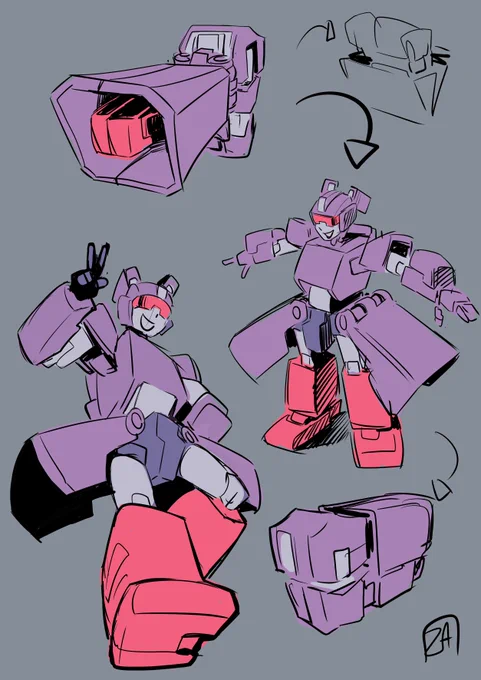 decepticon cassette, Fumble she was originally on soundwaves team sent to watch over soundblaster to make sure he doesn't get in too much trouble, despite being a trouble maker herself. but will make sure if anything goes wrong with the new gen decepticons that he is okay.