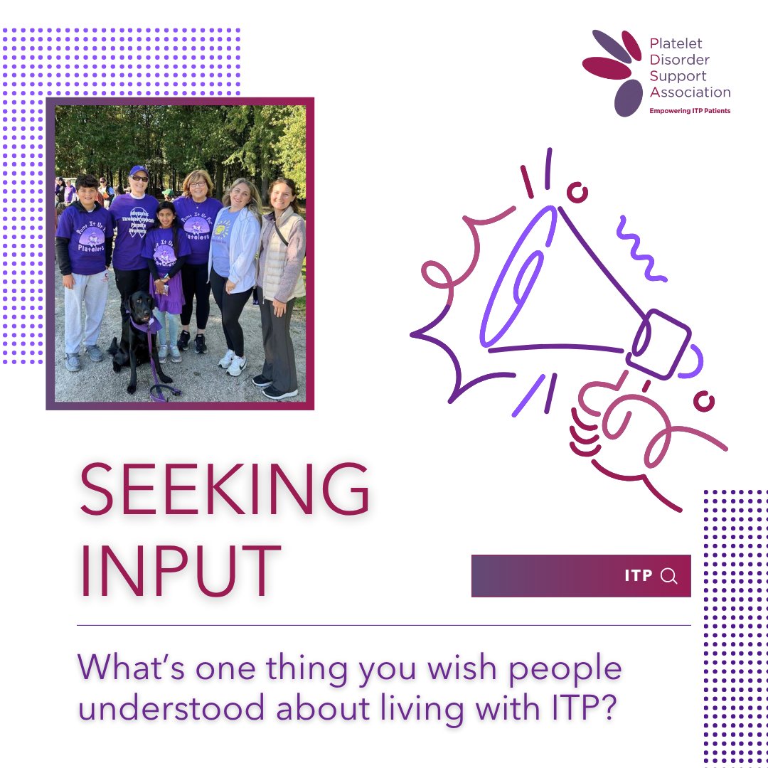 PDSA_ITP's tweet image. ITP doesn’t just affect platelets—it affects lives.
What’s one thing you wish others truly understood about this condition? Share your insights! ✨ #RaiseITPAwareness #ITP