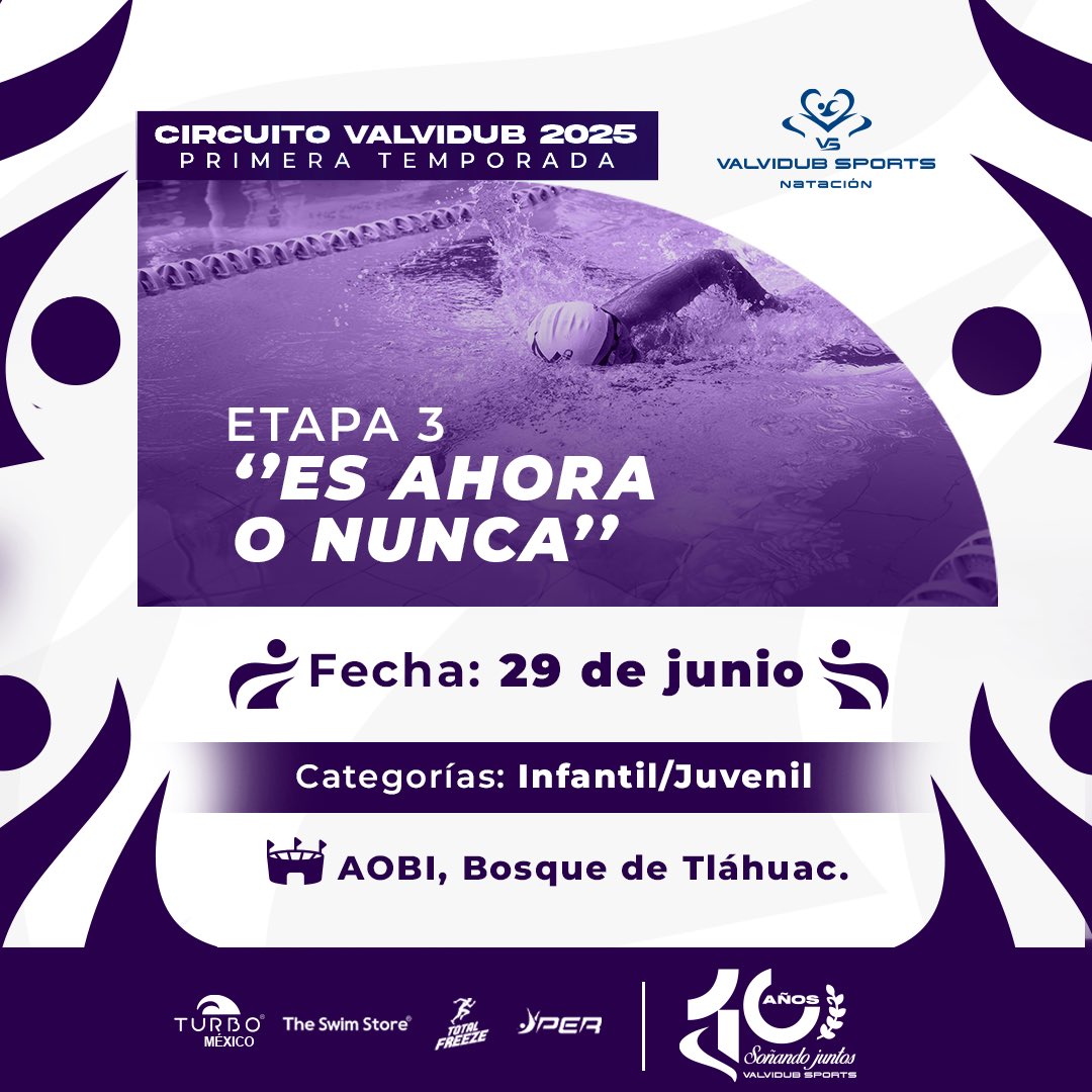 ValvidubSports's tweet photo. 🚨🏊🏼‍♂️PRÓXIMOS A CIERRES DE INSCRIPCIONES 🏊🏼‍♂️🚨

⚫️🇲🇽Fase 2 - 3ra Copa Nacional 

▪️17 de junio 

🔵Etapa 3 del Circuito Valvidub 

🔹Cierre de preinscripciones: 
20 de junio 
🔹Cierre de inscripciones: 
23 de junio 

¡Solicita convocatoria por DM e inscríbete!📲 https://t.co/HcTtD81cMT