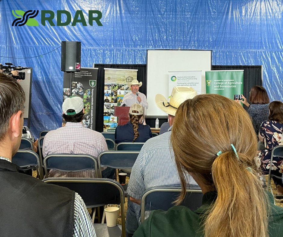 Delighted to have been a part of #USask Livestock and Forage Centre of Excellence (LFCE) Summer Field Day! We are always pleased to see our partners putting their RDAR supported projects in action. #AgResearch #RDAR #LFCE #FieldDay2025