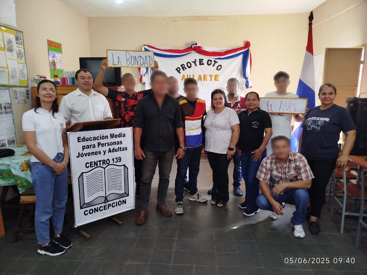 🎭🗣️ AULARTE: Expresión Oral y Corporal en el penal de Concepción

El Ministerio de Justicia, junto al Centro Educativo 139, impulsa el proyecto AULARTE en la Penitenciaría Regional de Concepción, promoviendo la creatividad, la identidad cultural y las habilidades comunicativas