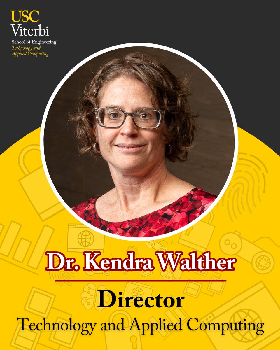 Exciting news for TAC!

Please join TAC in congratulating Dr. Kendra Walther on being officially designated as the Director of Technology and Applied Computing (TAC) at USC!

Kendra officially began her Director position in April. Congrats Kendra!!