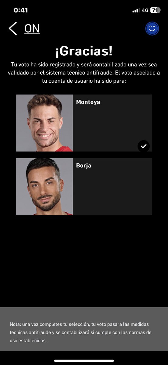 🗣️ (@srcomentaa) on Twitter photo dicho y hecho si no ganaba Anita mi voto lo tendría Montoya.❤️
#SVFinal dicho y hecho si no ganaba Anita mi voto lo tendría Montoya.❤️
#SVFinal