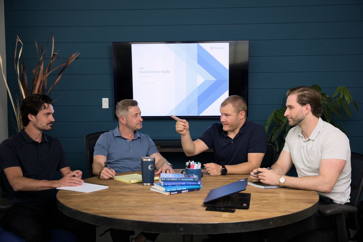 sheasanche's tweet photo. Great teams don’t coast. They calibrate, assess, and evolve.

That’s why we sat down with Dan Cervino from @dimensional to dig deep into the latest Global Advisor Study and see how we stack up—and more importantly, where we’re going next.

Here’s what we walked away with:

• Clearer client expectations
• Peer benchmarks that raise the bar
• New ideas to scale our impact

The biggest insight? We’re not just in the advice business—we’re in the people business. And people deserve advisors who are obsessed with getting better.