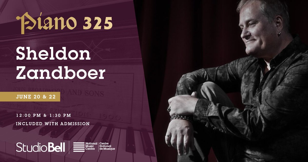 National Music Centre | Centre National de Musique (@nmc_canada) on Twitter photo In honour of the piano’s 325th birthday 🎹, jazz pianist <a href="/SZandboer/">Sheldon Zandboer</a> will perform live at #StudioBell on June 20 and 22 at 12:00 pm and 1:30 pm, playing an 1899 Broadwood piano. Learn more: bit.ly/3FLHRDY In honour of the piano’s 325th birthday 🎹, jazz pianist <a href="/SZandboer/">Sheldon Zandboer</a> will perform live at #StudioBell on June 20 and 22 at 12:00 pm and 1:30 pm, playing an 1899 Broadwood piano. Learn more: bit.ly/3FLHRDY