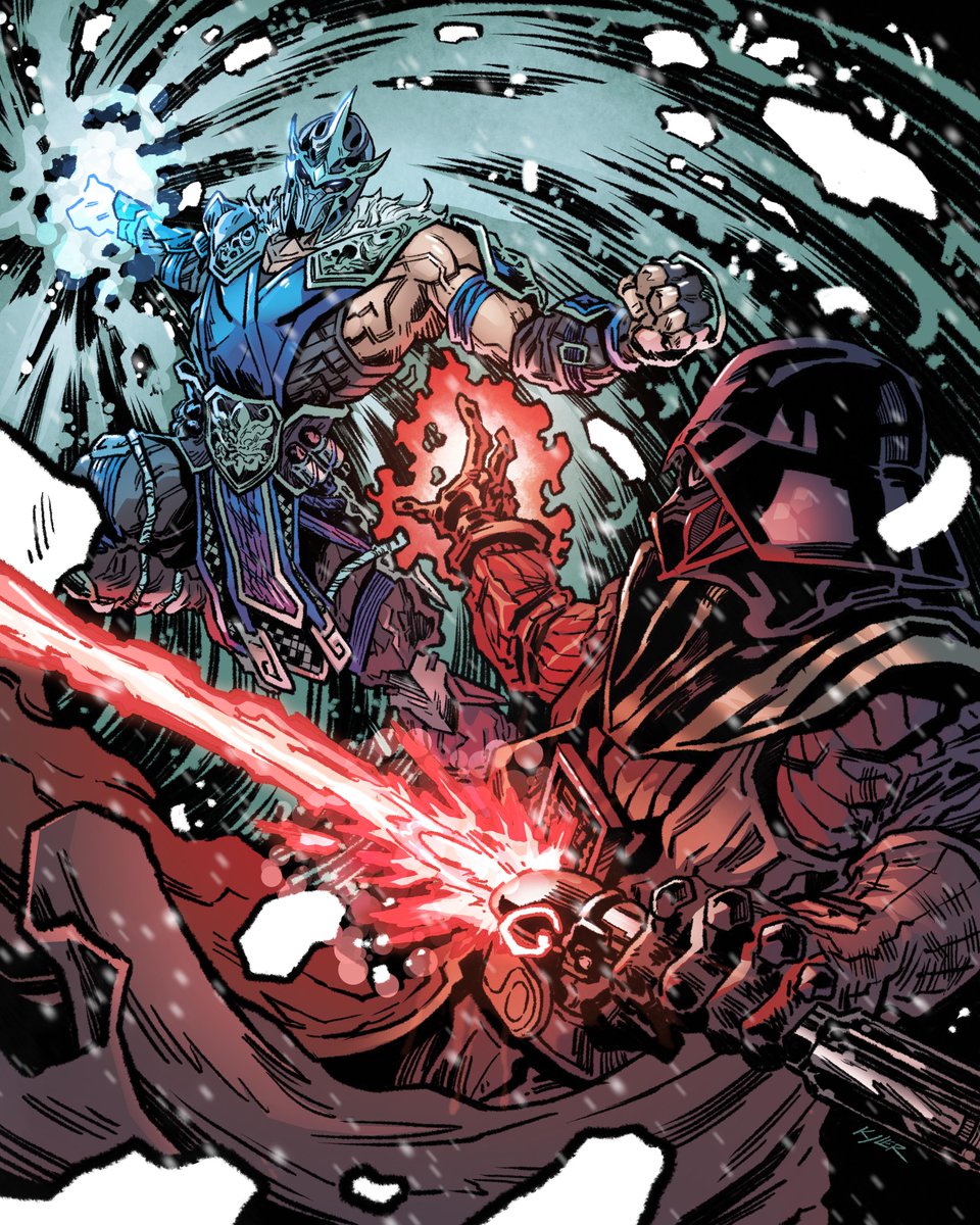 ArtOfTimBrown's tweet image. It's been a while since I teamed up with my bud Kyler, and I gotta tell you, the guy just keeps getting better and better.
Drawn by: @KylerClodfelter
Colour by: Timothy C. Brown
#DarthVader #StarWars #SubZero #MortalKombat