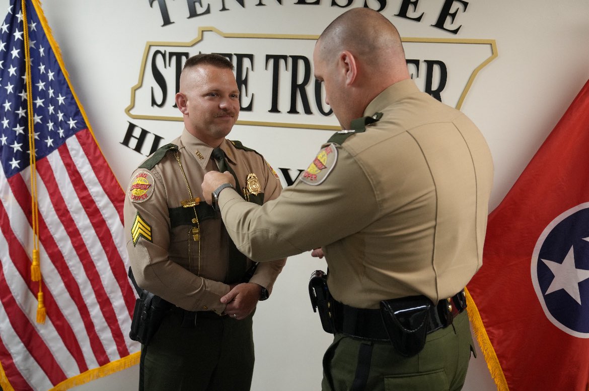 THP_Colonel's tweet image. I am proud to announce the promotion of Paul Dubroc to Loudon County Sergeant in the @THPKnoxville District, congratulations!