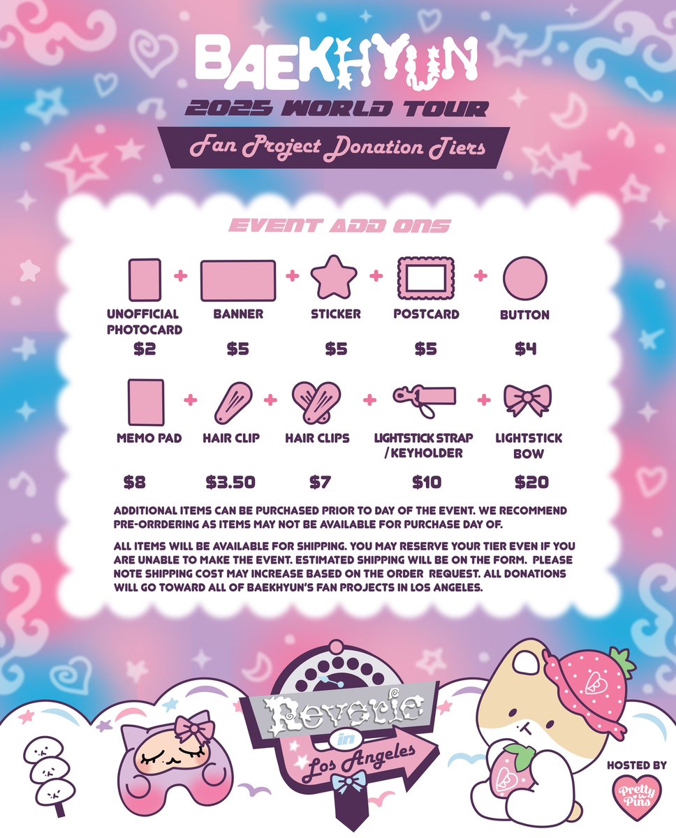 prettyupins's tweet photo. Exo-ls, join us in celebrating Baekhyun’s first solo tour! Donation tiers are now available! Link is available in my bio to reserve yours!

Tier 1- $15 (Chocolate Tier) ♡🍫
Tier 2- $40 (Elevator Tier) ♡🛗

Add-ons are available so you can build your own tier ✨
#bbh #exo #kpop https://t.co/N0mnFfbwwo
