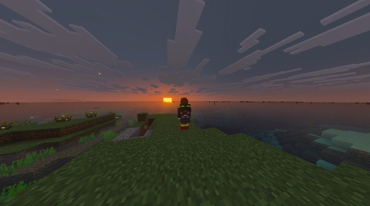 RyanCooper's tweet image. First sunset with Vibrant Visuals! Taken on a small island found in my new world. Share yours!
