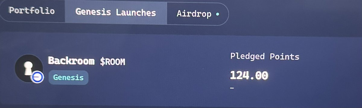 Today i enter the presale of <a href="/useBackroom/">Backroom</a>  with half of my points. hope the great lunches <a href="/virtuals_io/">Virtuals Protocol</a>