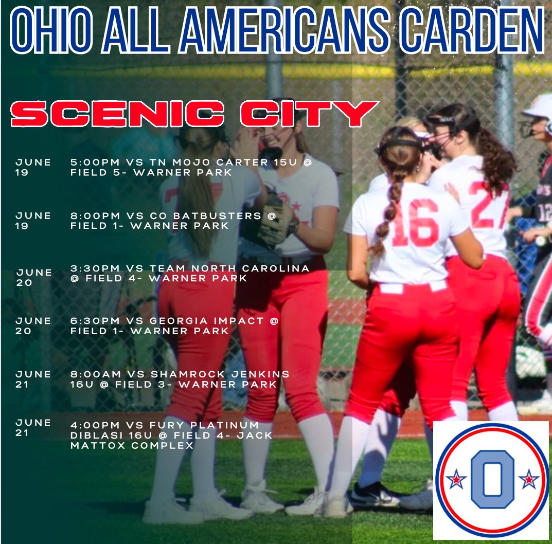 So excited for Scenic City with my girls this weekend! Come check us out!! ‼️<a href="/Paige_McMenemy/">Paige McMenemy</a> <a href="/nix131313/">Coach Nix</a> <a href="/CoachJMo29/">Coach Morganti</a> <a href="/CoachJexx_RMU/">Coach Jexx</a> <a href="/CoachScibelli/">Coach Tony Scibelli</a> <a href="/jess_bracamonte/">Jessica Bracamonte</a> <a href="/Jess_Odonnell88/">Jessica O'Donnell</a> <a href="/Hall_J_4/">Jenna Hall</a>