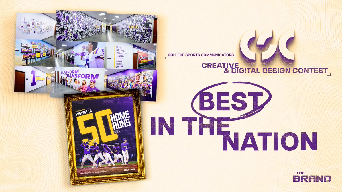 The Brand Earns Best in the Nation Honors at 2024-25 CSC Creative &amp; Digital Design Contest

Release: lsul.su/466OPOy
