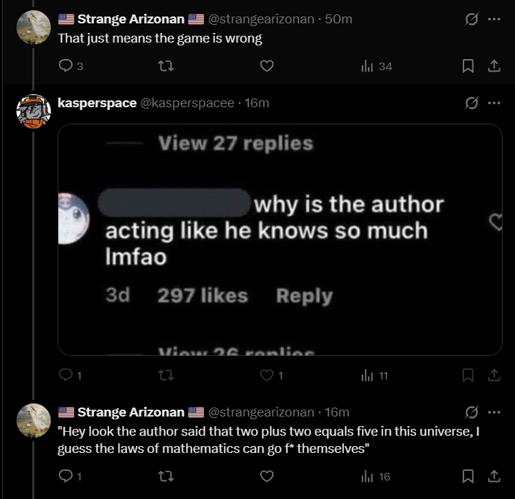 strangearizonan's tweet photo. This is an actual conversation I just had

Someone claimed that 2+2=5 could be true in another universe

These people VOTE https://t.co/cFWRSe8CJn