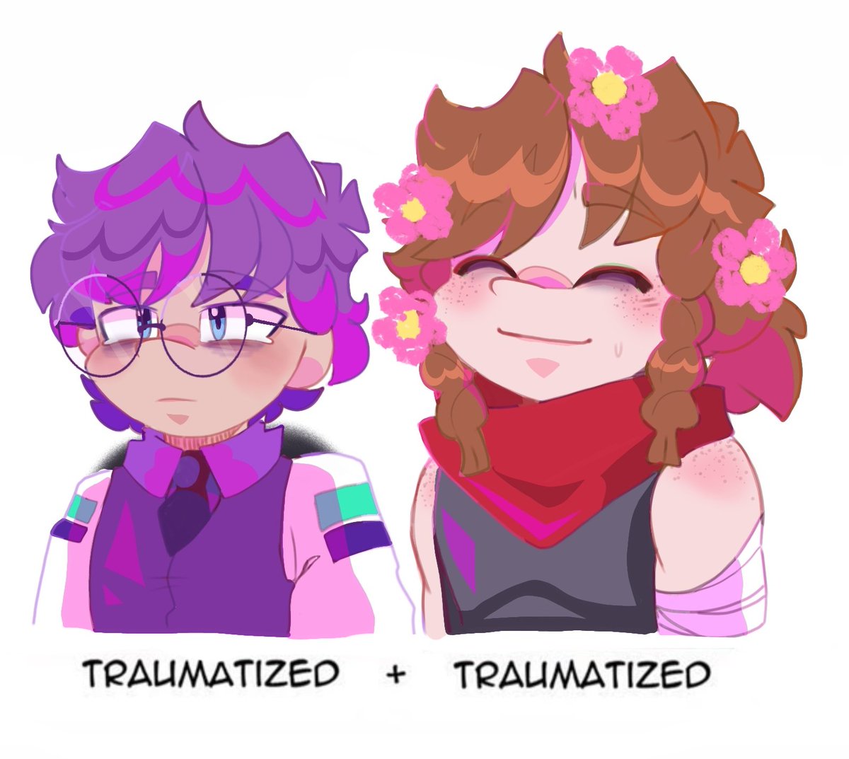 #CoMPaS #Mayictor #ElMayo97 #Invictor
REDISEÑO A MAYO A A A A SE TRASQUILÓ (Mini comic de eso?)
Asi me gustan, Traumaditos 💜❤️‍🩹