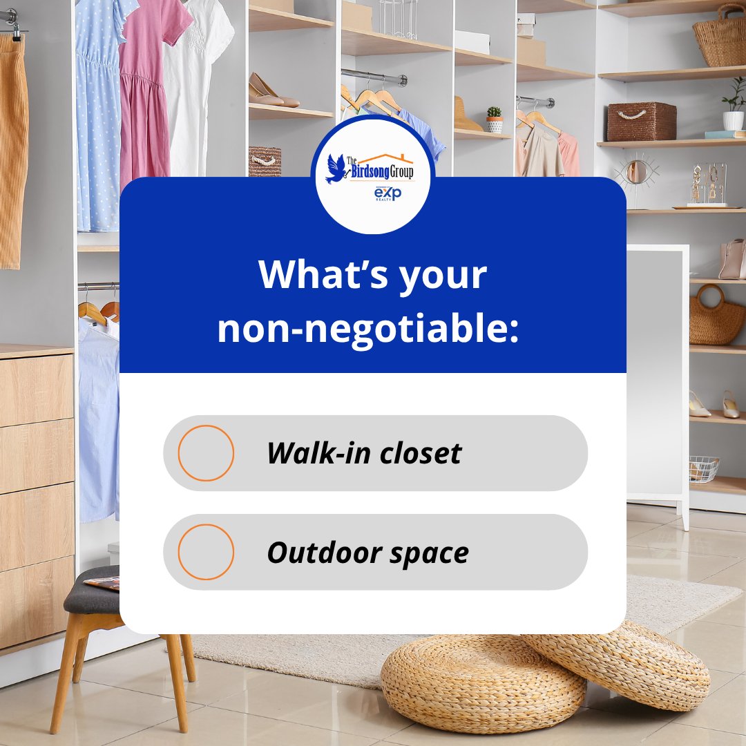 betsybirdsong's tweet image. When it comes to your dream home, what’s your non-negotiable?
👇 Pick one and tell us why!

👗 A walk-in closet – because storage is self-care
🌿 Outdoor space – for morning coffee, pets, or garden parties

#HomeFeatures #TheBirdsongGroup #WalkInClosetVsBackyard #NOLARealEstate