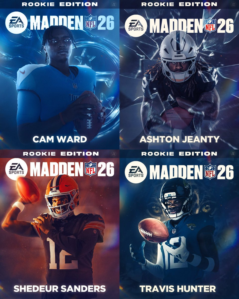 Blou_Designs's tweet photo. I created a cover for the new Madden 2026 game BUT Rookie Edition https://t.co/wZIofcr6GG