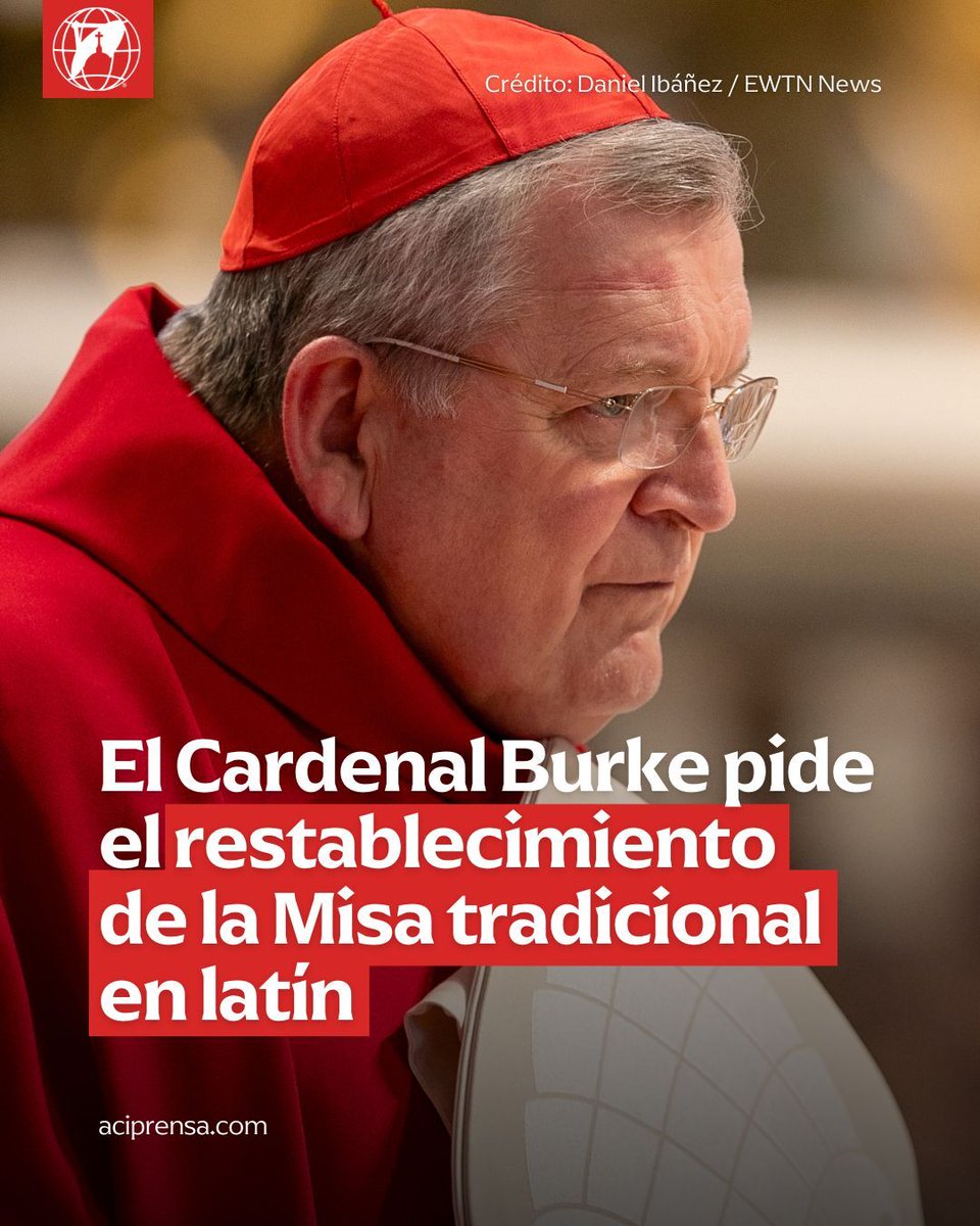 El Cardenal Raymond Burke afirmó que ha pedido al Papa León XIV que elimine las restricciones a la celebración de la Misa tradicional en latín en las diócesis.

Burke intervino en una conferencia en Londres organizada por The Latin Mass Society of England and Wales, donde expresó