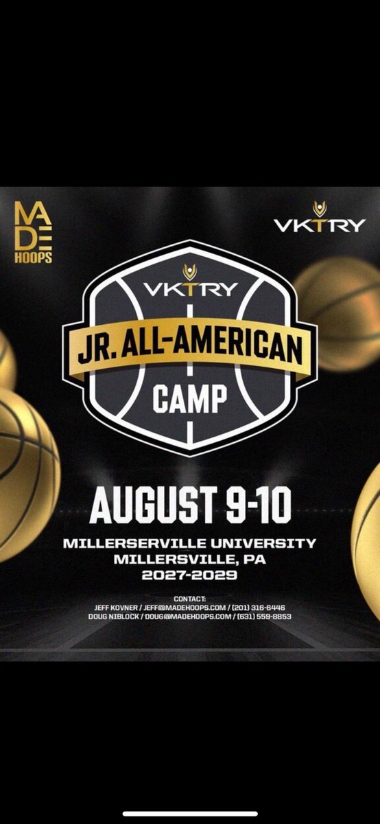 Brooks Campbell (@brookscamp22) on Twitter photo I will be attending the MADE Jr. All-American camp August 9th and 10th
Extremely thankful for the invite <a href="/dougniblock/">Doug Niblock</a> <a href="/madehoops/">MADE Hoops</a> !! I will be attending the MADE Jr. All-American camp August 9th and 10th
Extremely thankful for the invite <a href="/dougniblock/">Doug Niblock</a> <a href="/madehoops/">MADE Hoops</a> !!