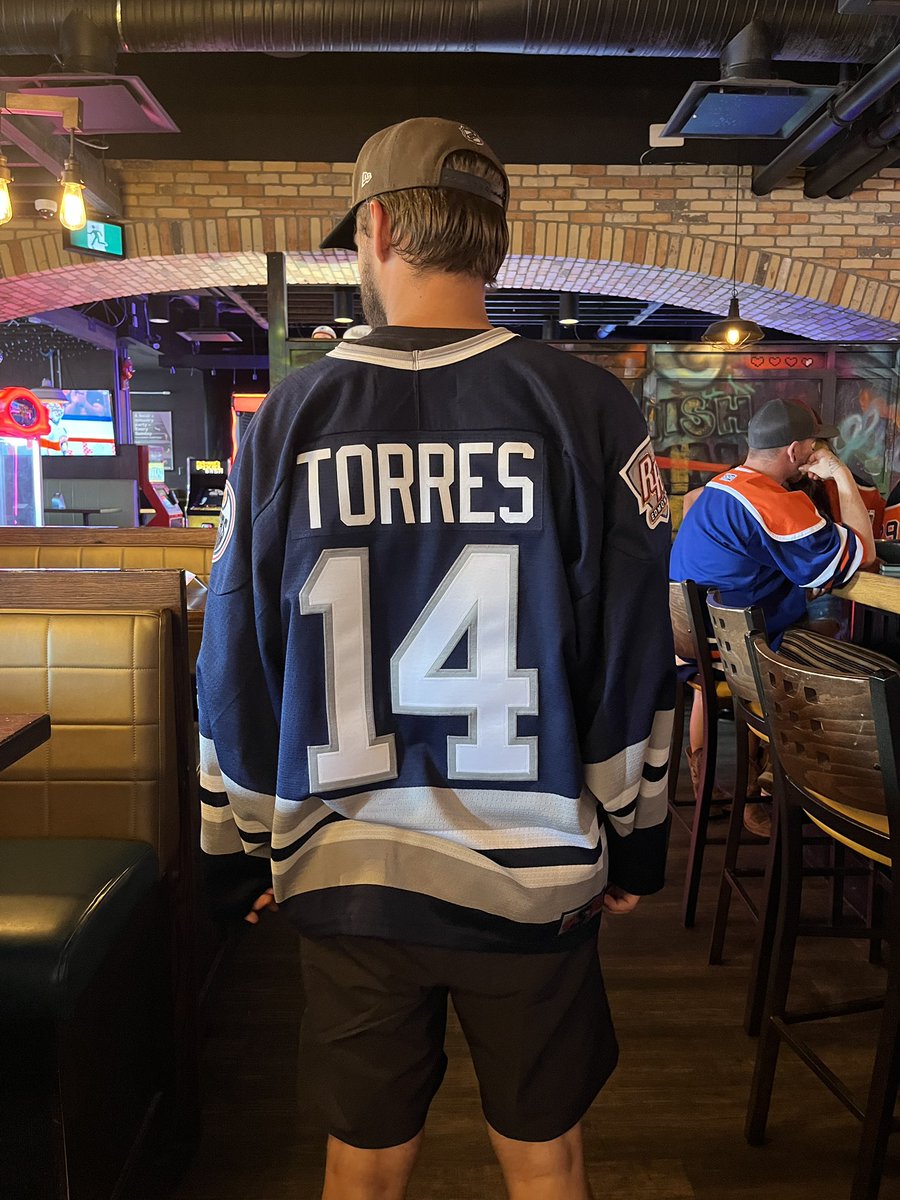 OilersNation's tweet photo. If you’re a fan of unicorn jerseys, you’ll appreciate this one.

An Edmonton Road Runners jersey with featuring Raffi Torres! https://t.co/JDnZ9d0AbV