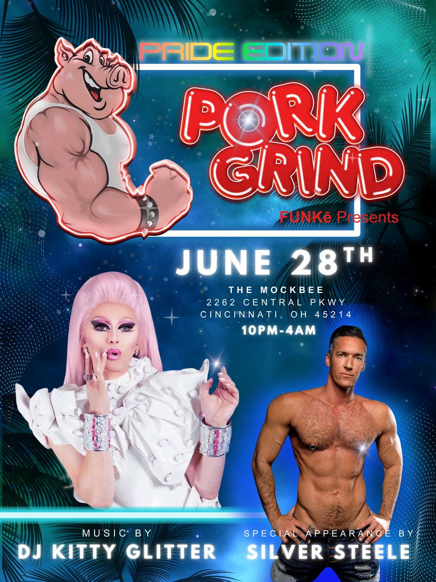 CINCINNATI come see me at the Mockbee for Pride!!! 

EVENT DETAILS

DATE: June 28th! 

WHEN: Doors open at 10:00 PM, and we party until 4:00 AM

WHERE: The Mockbee - Cincinnati's iconic underground venue

TICKETS:
$25 Limited Early Bird
$30 Advance Tickets
$35 at the Door (based