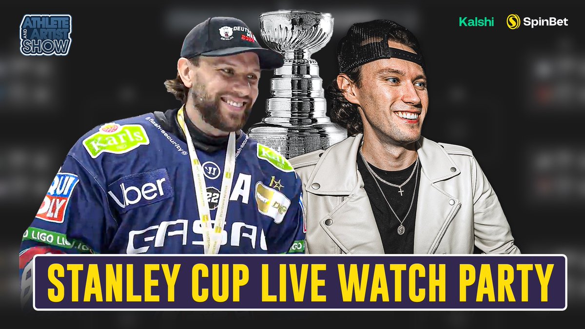 Athlete & Artist Show (@athleteartistpc) on Twitter photo Live on <a href="/rumblevideo/">Rumble 🏴☠️</a> & X at 8pm ET
rumble.com/v6uxiqf-stanle…
Presented by <a href="/spinbet_casino/">SpinBet</a> & <a href="/Kalshi/">Kalshi</a>
<a href="/Kfortch/">Kyle Fortch</a> <a href="/ZachBoychuk/">Zach Boychuk🐍</a>
#StanleyCup #TimeToHunt #LetsGoOilers Live on <a href="/rumblevideo/">Rumble 🏴☠️</a> & X at 8pm ET
rumble.com/v6uxiqf-stanle…
Presented by <a href="/spinbet_casino/">SpinBet</a> & <a href="/Kalshi/">Kalshi</a>
<a href="/Kfortch/">Kyle Fortch</a> <a href="/ZachBoychuk/">Zach Boychuk🐍</a>
#StanleyCup #TimeToHunt #LetsGoOilers