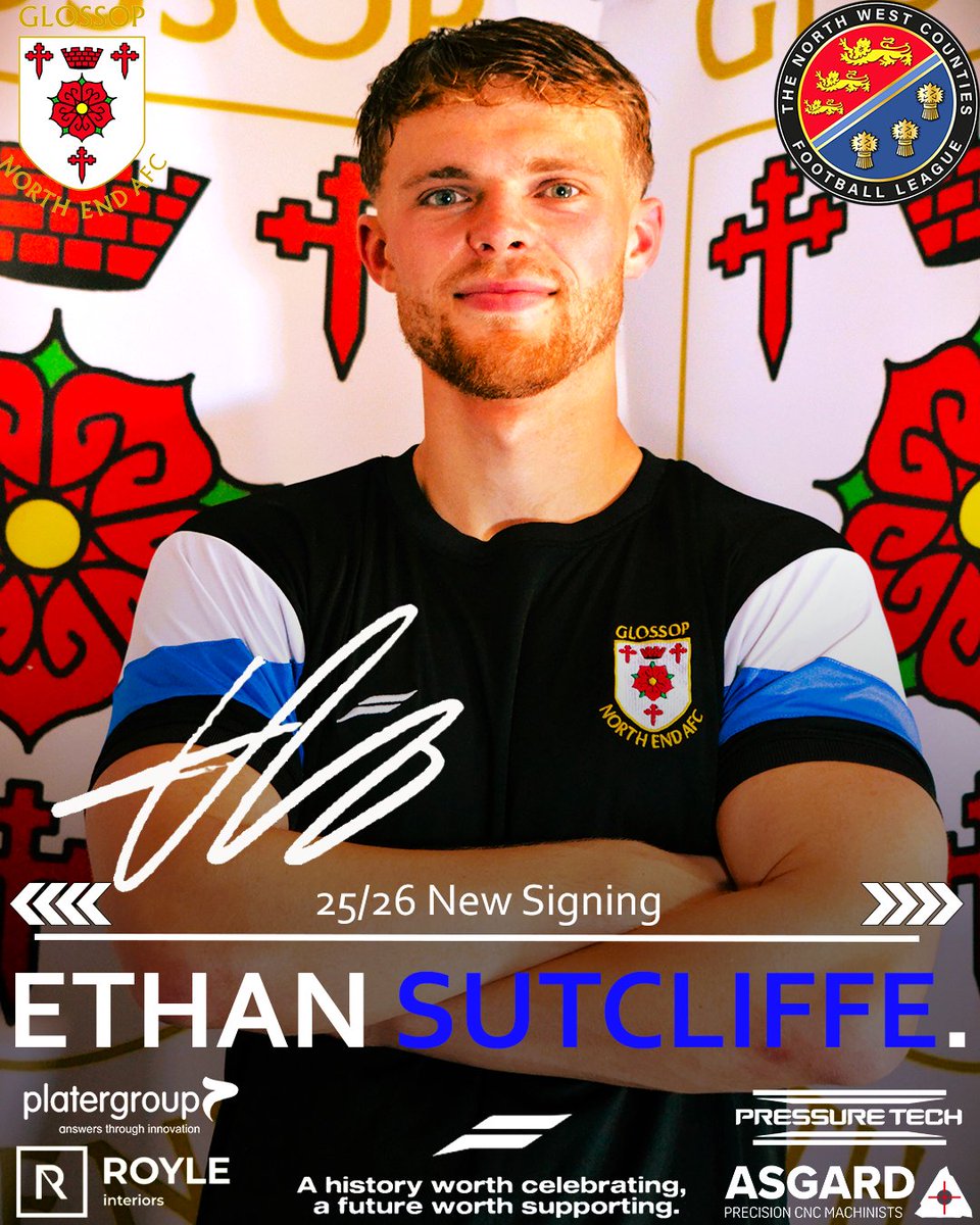 ✍️SIGNING ANNOUNCEMENT

We’re delighted to confirm the signing of Ethan Sutcliffe!🔥

The exciting forward joins after netting 10 goals in all comps last season at Chadderton. Quick, direct, &amp; hungry for more—Ethan adds real threat &amp; attacking options⚽️🔵

Welcome to GNE Ethan!👊
