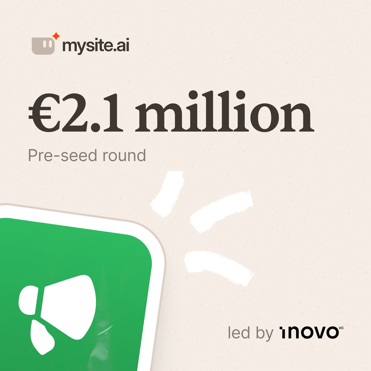 mysiteai's tweet image. We raised €2.1M to build the world&apos;s first AI employee for small businesses. While big companies hire marketing teams, SMB owners do create websites and content. Our AI handles that, starting with websites that go live in minutes👉 mysite.ai 
#preseedround #AItool