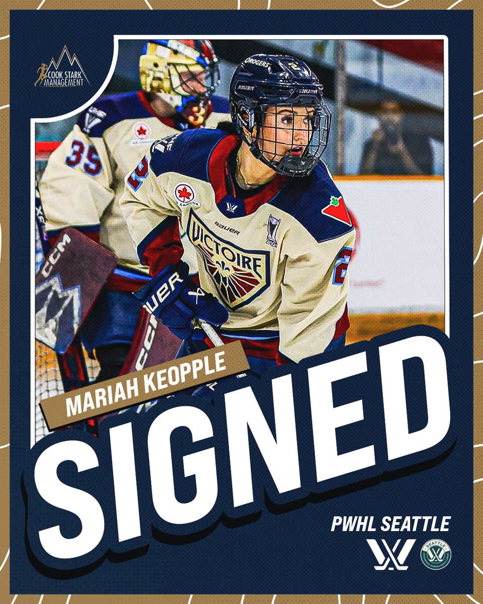 cookstarkhockey's tweet photo. She’s headed west! @MariahKeopple will be joining @PWHL__Seattle for their inaugural PWHL season on a one-year deal. Congrats, Mariah! #TeamCSM https://t.co/wI2XTMkLjB
