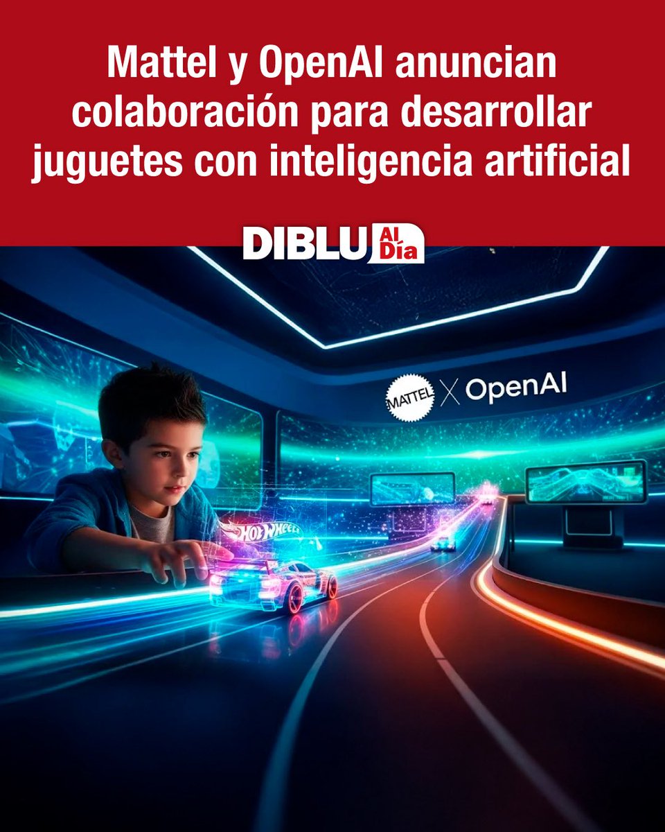Radio Diblu (@radiodiblufm) on Twitter photo 📌 Mattel y OpenAI anuncian colaboración para desarrollar juguetes con inteligencia artificial
#DibluAlDía 📰 con <a href="/gustavoenavarro/">Gustavo Navarro</a>
Mattel, la reconocida empresa detrás de marcas icónicas como Barbie, Hot Wheels y Fisher-Price, ha establecido una alianza estratégica con OpenAI, 📌 Mattel y OpenAI anuncian colaboración para desarrollar juguetes con inteligencia artificial
#DibluAlDía 📰 con <a href="/gustavoenavarro/">Gustavo Navarro</a>
Mattel, la reconocida empresa detrás de marcas icónicas como Barbie, Hot Wheels y Fisher-Price, ha establecido una alianza estratégica con OpenAI,
