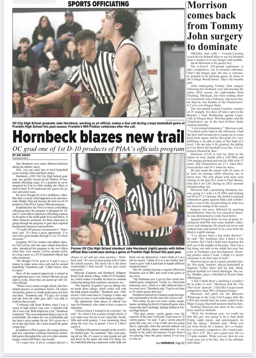 So proud of my husband <a href="/TimLaVan/">Tim LaVan</a> and all he has done to recruit officials! He loves the Junior Officials Program that the <a href="/PIAASports/">PIAA</a> started a few years ago. He continues to push in our area!! Awesome job by Jake Hornbeck and Maddy Marczak! The future is bright! 🌟