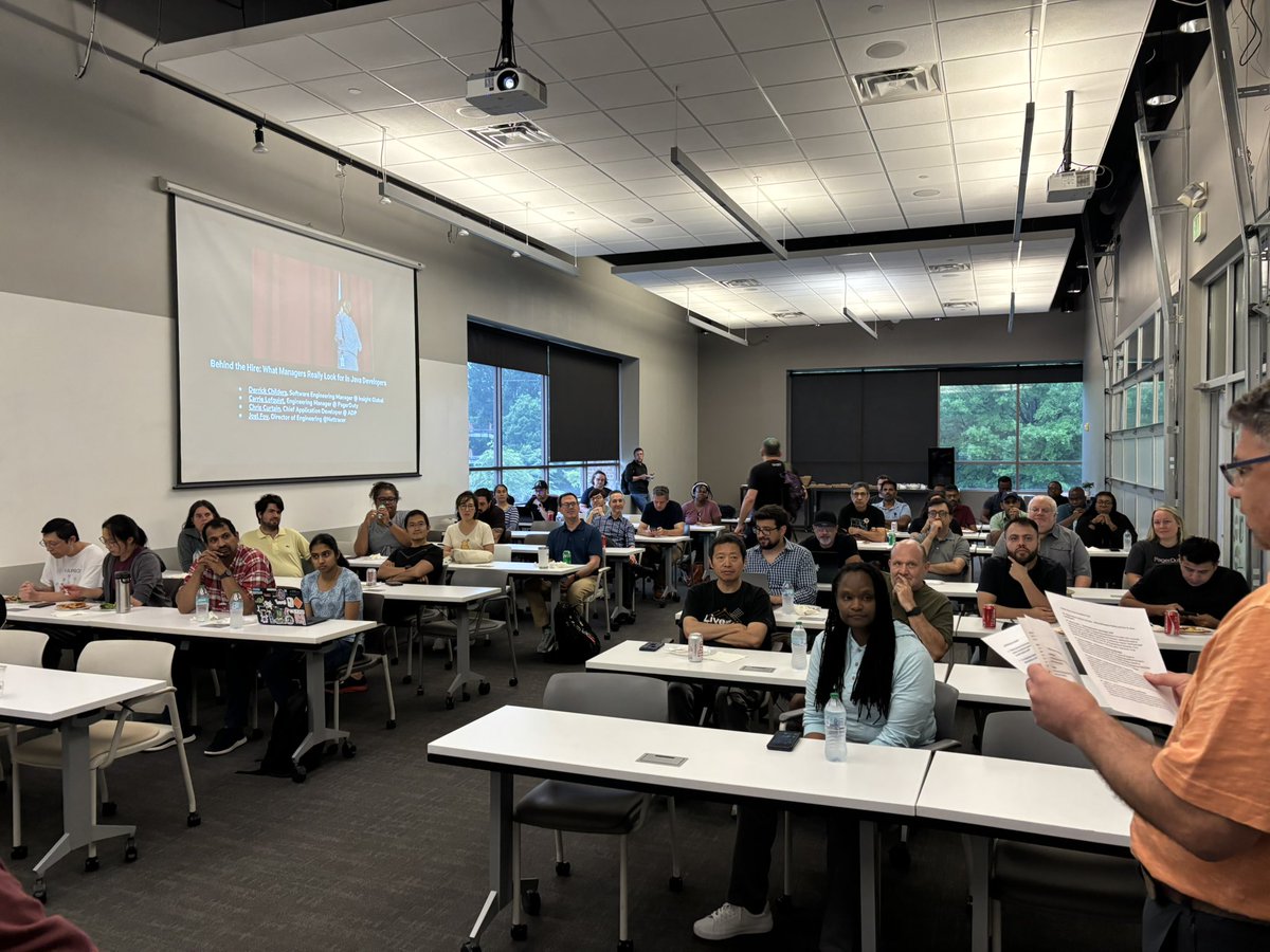Glenn Renfro (@cppwfs) on Twitter photo At <a href="/atlantajug/">Atlanta Java Users Group</a> tonight we have a great panel discussing, “What Managers Really Look for in Java Developers”. And wow, we are learning a lot! At <a href="/atlantajug/">Atlanta Java Users Group</a> tonight we have a great panel discussing, “What Managers Really Look for in Java Developers”. And wow, we are learning a lot!