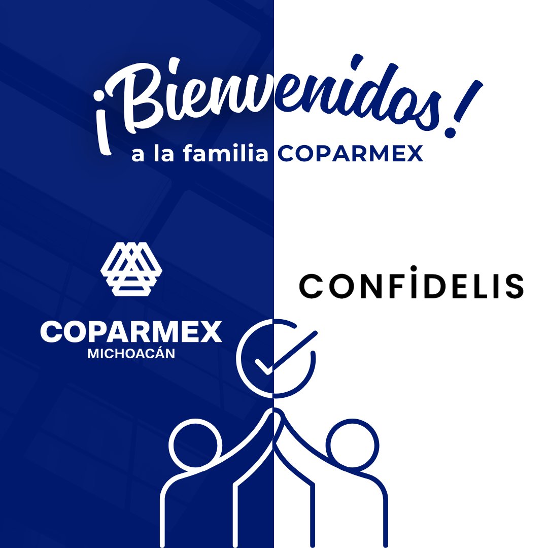 COPARMEX Michoacán (@cpmxmich) on Twitter photo ¡Bienvenidos 𝗖𝗼𝗳𝗶𝗱𝗲𝗹𝗶𝘀 a #COPARMEX Michoacán!!✨
Nos complace dar la bienvenida como nuevos #SociosCOPARMEX a una firma especializada en bienes raíces y gestión de créditos hipotecarios, con un enfoque en la protección y crecimiento del patrimonio familiar. 🏡 ¡Bienvenidos 𝗖𝗼𝗳𝗶𝗱𝗲𝗹𝗶𝘀 a #COPARMEX Michoacán!!✨
Nos complace dar la bienvenida como nuevos #SociosCOPARMEX a una firma especializada en bienes raíces y gestión de créditos hipotecarios, con un enfoque en la protección y crecimiento del patrimonio familiar. 🏡