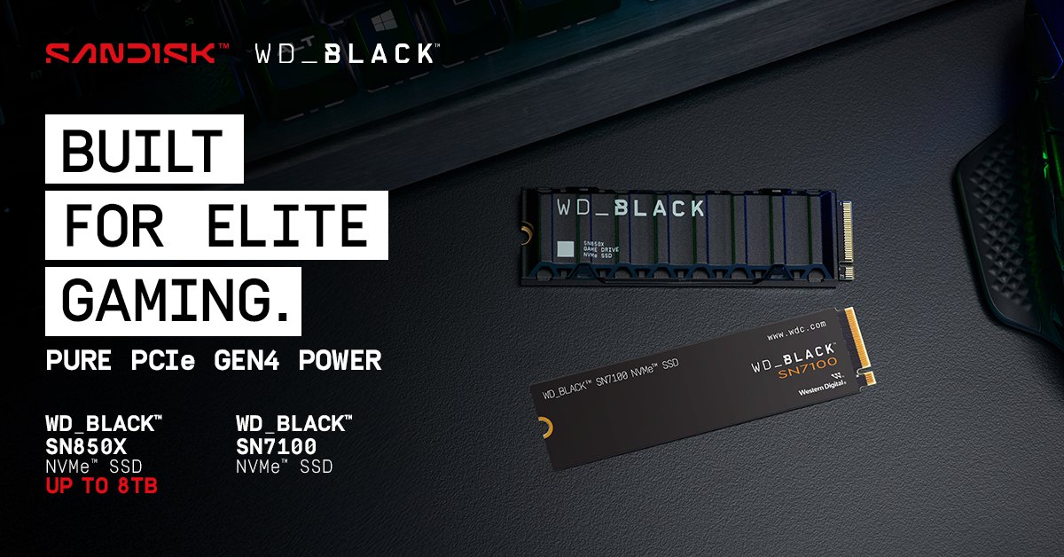 Don't miss out on <a href="/wd_black/">WD_BLACK</a> and <a href="/westerndigital/">Western Digital</a> internal SSDs on sale now during <a href="/SanDisk/">Sandisk</a> Gaming Week! From the super-fast WD_BLACK SN850X, to high-capacity WD Blue drives and even WD Red NAS SSDs - find them all discounted now through 6/20.
newegg.io/5e57e39