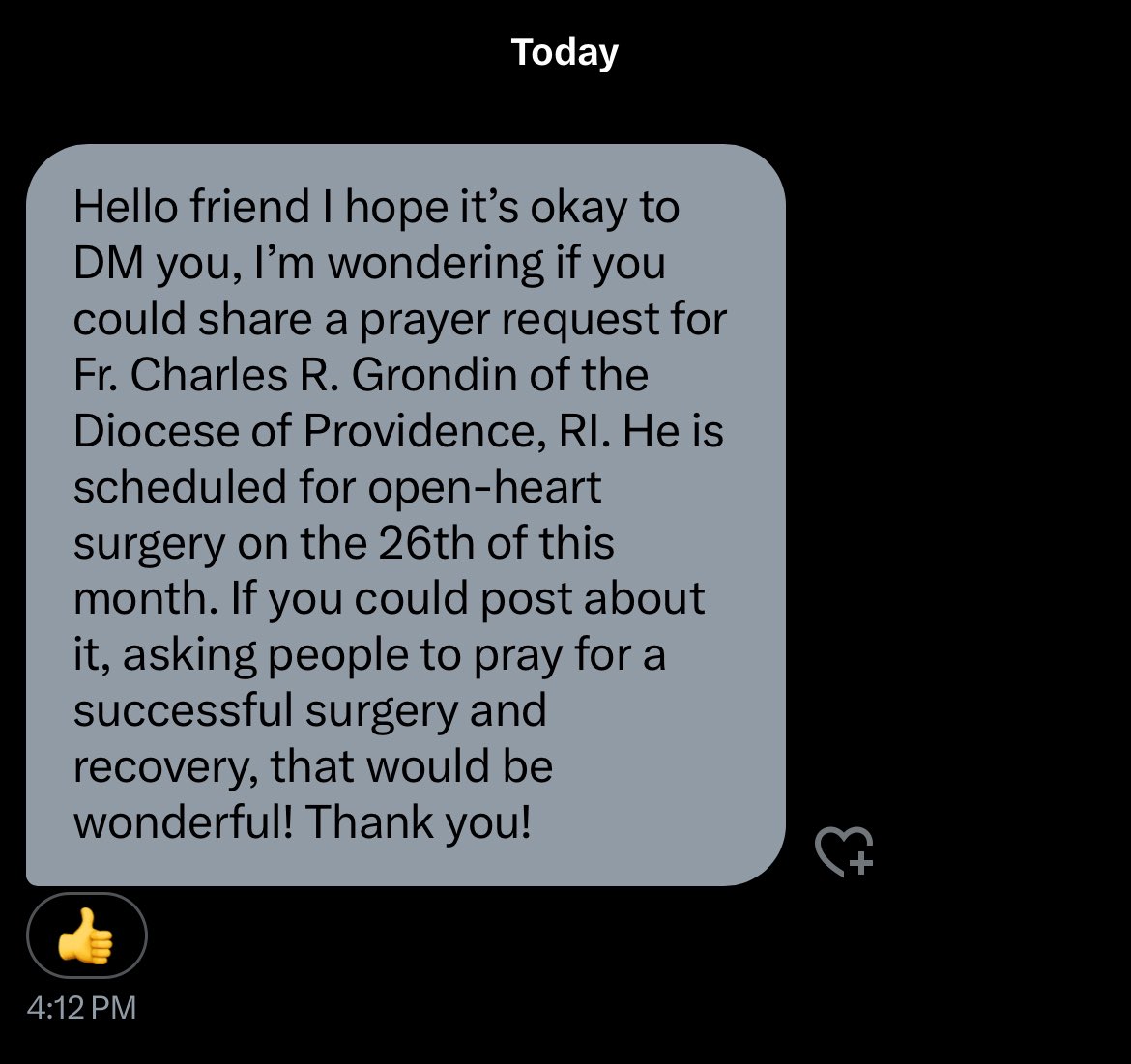 Pray request for a priest 🙏

1 Our Father &amp; 1 Hail Mary
