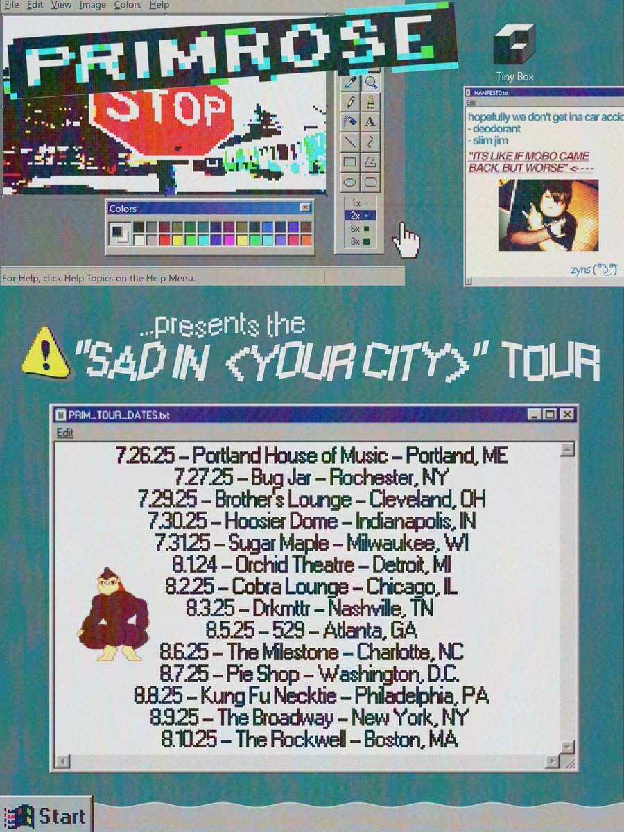 Primose hitting the road. Midwest Emo is alive!