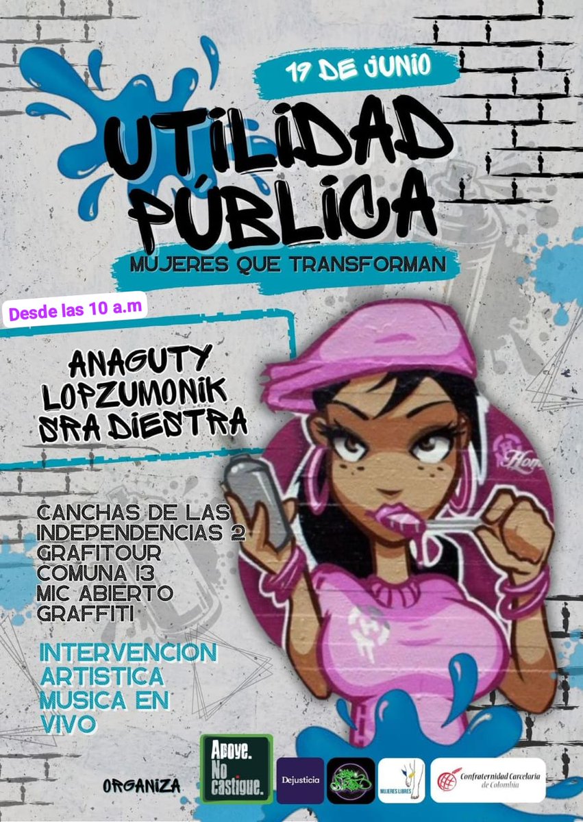 En el marco de la campaña #ApoyeNoCastigue nos juntaremos pars realizar un mural en la Comuna 13 de Medellín, por las mujeres cabeza de familia que cumplen servicios de utilidad pública. 
#MujeresqueTransforman
<a href="/Dejusticia/">Dejusticia</a>
<a href="/IDPCes/">IDPC en español</a> <a href="/IDPCnet/">IDPC</a>