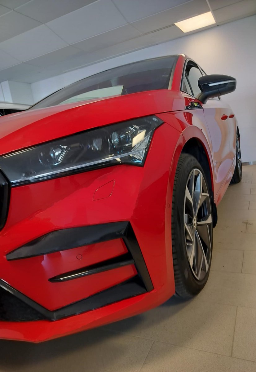 cykelpimon's tweet photo. Skoda Enyaq Coupe RS IV model year 2023 same car as the blue one and read more about the car here https://t.co/im5NPywgcY https://t.co/404Bh2QuwC