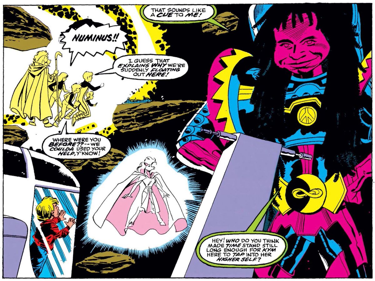 MarvelDailyArt's tweet image. The problem with this ending is that it’s just multiple miraculous events layered on top of each other. Why write the characters into a difficult situation if you’re just going to magic them out of it?? It’s lazy. (Also, this artist can’t draw Whoopi Goldberg.) #marvel #powerpack