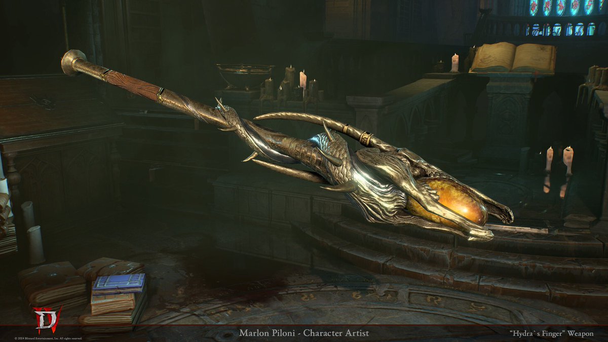 marlonpiloni's tweet image. DIABLO IV - Hydra`s Finger
I was responsible for high poly modeling, game model creation, texturing, and engine integration.
Art Direction - Nick Chilano
Character Art Lead - Cory Turner
©2024 Blizzard Entertainment, Inc. All rights reserved.