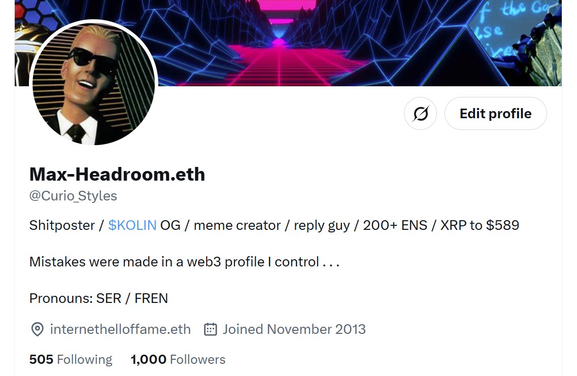 12 years on this platform (apparently) and showing up every day for the past five years. 

Crossed 1,000 followers today!

At this speed I will hit the 2,500 follower milestone shortly before I am pushed around in a wheelchair.