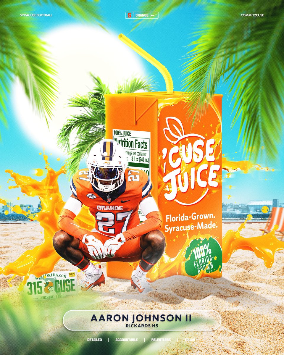 Aljjunior2's tweet image. Thank you @CuseFootball for showing love!! #CuseJuice 🍊