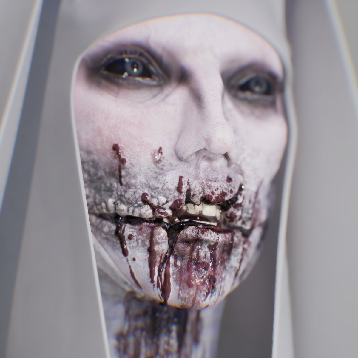 Some skin rendering test in UE5 before moving onto making more of his outfit🧛‍♂️#characterart #gamedev