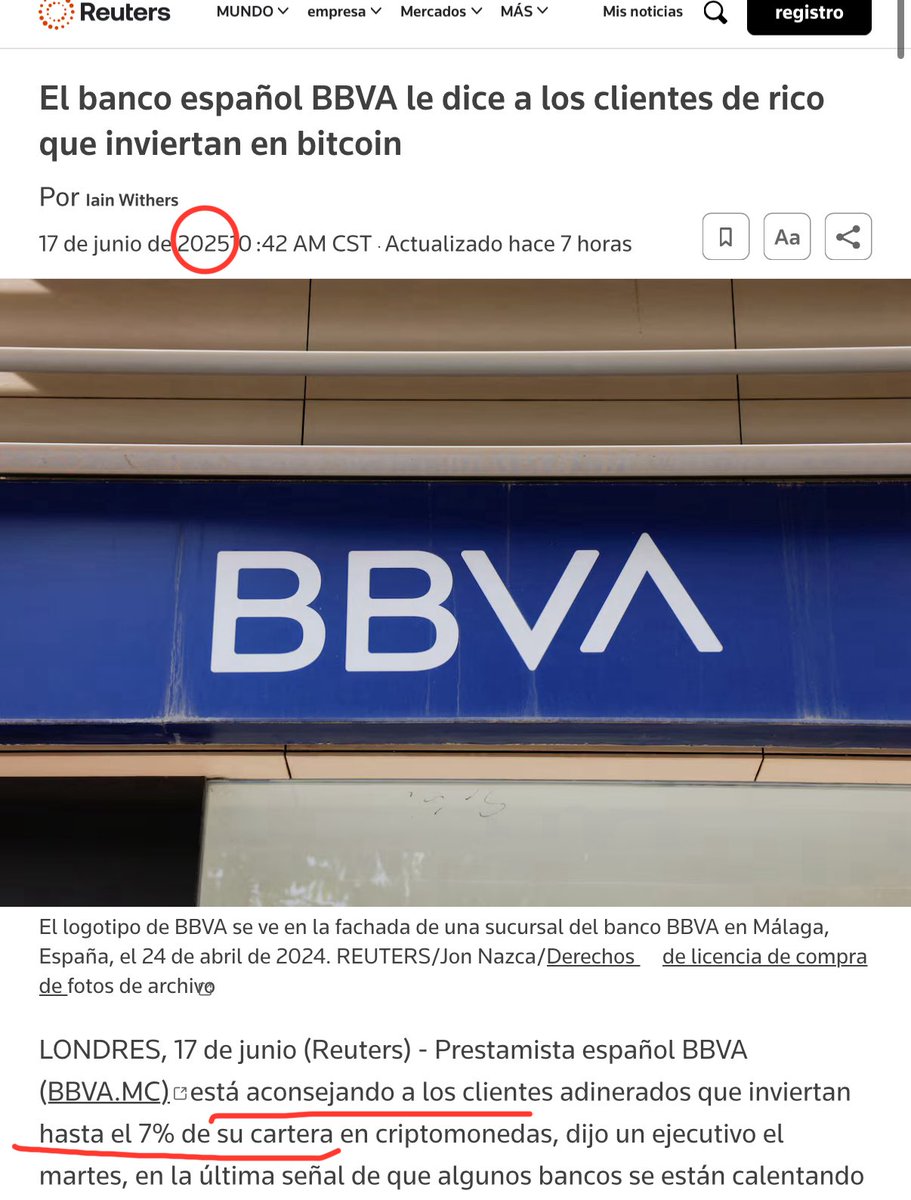 BtcAndres's tweet photo. BBVA. 

Cómo empezó.               Cómo va. https://t.co/7jlWX2IHmn