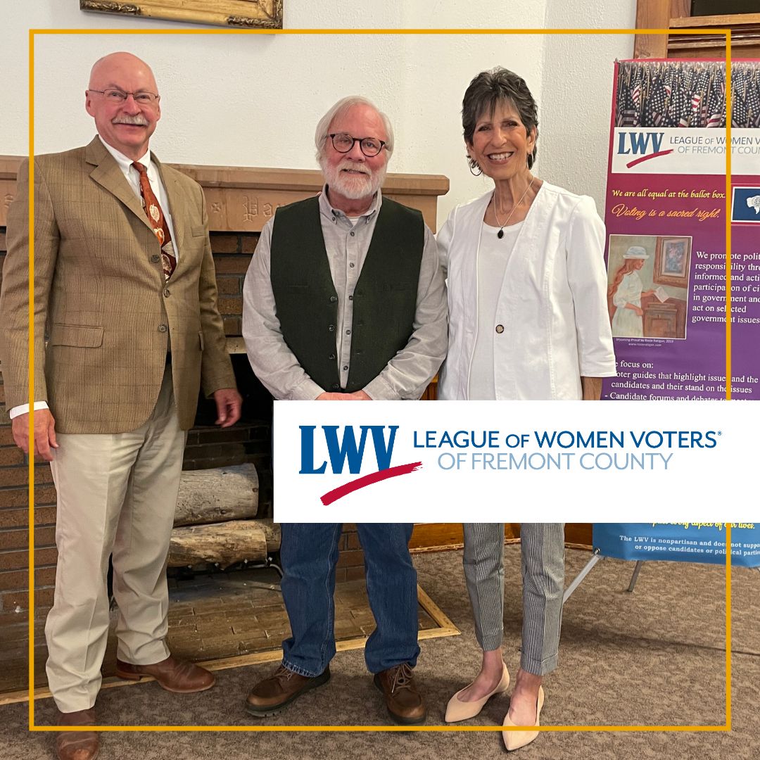 LeagueFremont's tweet photo. Last year, LWVFC co-hosted author Rodger McDaniel with Sen. Cale Case to discuss "Dying for Joe McCarthy’s Sins." As we mark Pride Month, we reflect on the value of civic dialogue, history, and community engagement. 
📸 Case, McDaniel, &amp; LWVFC President Linda Barton
 #LWVWY https://t.co/eK4qKPkHtB