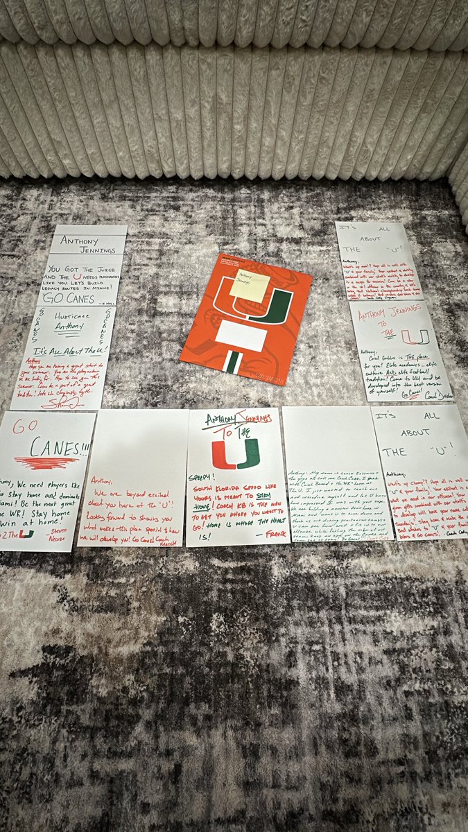 Anthony "Speedy" Jennings (@speedyyeraa) on Twitter photo The Crib showing love🙌🏾🤞🏾 #GoCanes
<a href="/coach_cristobal/">Mario Cristobal</a> <a href="/TheCribSouthFLA/">Frank Tucker</a> <a href="/AREALGENTLEMEN/">joe brown</a> <a href="/Kevin_Beard9/">kevin beard</a> <a href="/KwincyHall0/">KHALL</a> <a href="/CanesInSight/">CanesInSight</a> <a href="/365canesinfo/">365CANESFOOTBALL</a> The Crib showing love🙌🏾🤞🏾 #GoCanes
<a href="/coach_cristobal/">Mario Cristobal</a> <a href="/TheCribSouthFLA/">Frank Tucker</a> <a href="/AREALGENTLEMEN/">joe brown</a> <a href="/Kevin_Beard9/">kevin beard</a> <a href="/KwincyHall0/">KHALL</a> <a href="/CanesInSight/">CanesInSight</a> <a href="/365canesinfo/">365CANESFOOTBALL</a>