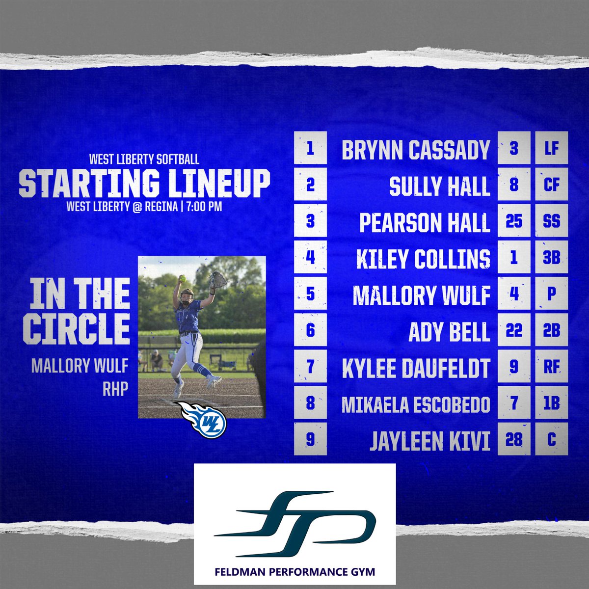 West Liberty CSD (@westlibertycsd) on Twitter photo Your Feldman Performance Gym starters for <a href="/WestLibertySB/">West Liberty Softball</a> tonight's as the Comets travel to Iowa City to face Regina.
<a href="/WestLibAthletic/">West Lib Athletics</a>
<a href="/4girls20/">Trisha Hall</a> Your Feldman Performance Gym starters for <a href="/WestLibertySB/">West Liberty Softball</a> tonight's as the Comets travel to Iowa City to face Regina.
<a href="/WestLibAthletic/">West Lib Athletics</a>
<a href="/4girls20/">Trisha Hall</a>