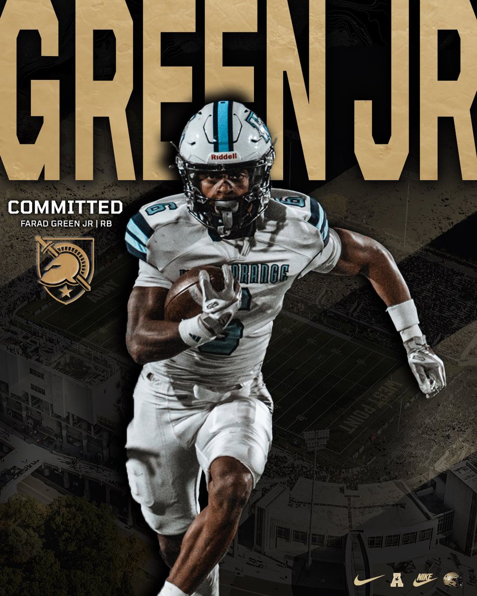 3āļø Farad āThe Machineā Green Jr (@faradgreenjr) on Twitter photo Army West Point, Iām Homeš”ļø
1000% Committed #LLRAH
@armywp_football <a href="/Coach_romero18/">Dane Romero</a> <a href="/CoachJohnLoose/">John Loose</a> <a href="/CoachJeffMonken/">Jeff Monken</a> <a href="/ArmyFB_Recruit/">Army Football Recruiting</a> <a href="/ArmyWP_Football/">Army Football</a> <a href="/GoArmyWestPoint/">ArmyWestPoint Sports</a> <a href="/RivalsRichie/">Richie OāLeary</a> <a href="/RivalsFriedman/">Adam Friedman</a> <a href="/RivalsCamp/">Rivals Camp Series</a> <a href="/Rivals/">Rivals</a> <a href="/On3Recruits/">On3 Recruits</a> <a href="/On3sports/">On3</a> <a href="/SWiltfong_/">Steve Wiltfong</a> <a href="/MohrRecruiting/">Brian Mohr</a> Army West Point, Iām Homeš”ļø
1000% Committed #LLRAH
@armywp_football <a href="/Coach_romero18/">Dane Romero</a> <a href="/CoachJohnLoose/">John Loose</a> <a href="/CoachJeffMonken/">Jeff Monken</a> <a href="/ArmyFB_Recruit/">Army Football Recruiting</a> <a href="/ArmyWP_Football/">Army Football</a> <a href="/GoArmyWestPoint/">ArmyWestPoint Sports</a> <a href="/RivalsRichie/">Richie OāLeary</a> <a href="/RivalsFriedman/">Adam Friedman</a> <a href="/RivalsCamp/">Rivals Camp Series</a> <a href="/Rivals/">Rivals</a> <a href="/On3Recruits/">On3 Recruits</a> <a href="/On3sports/">On3</a> <a href="/SWiltfong_/">Steve Wiltfong</a> <a href="/MohrRecruiting/">Brian Mohr</a>