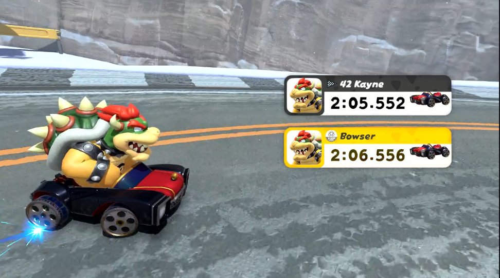 Dreadcooler's tweet photo. First top 10 I claimed for myself! #MarioKartWorld https://t.co/IvflcGf5sX