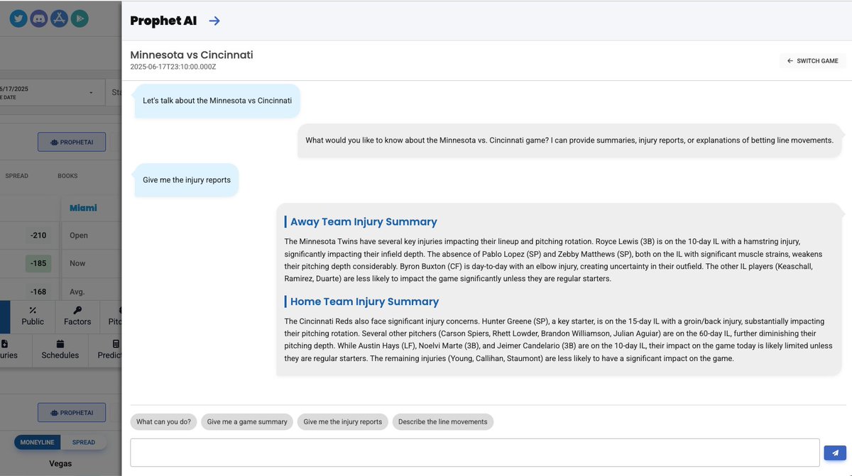 LineProphetLLC's tweet image. It&apos;s so close, and it&apos;s just the beginning. 

I hope y&apos;all are ready for #ProphetAI from LineProphet.com for web and mobile.  

💬 What will you ask?  

Join today and get access to #ProphetAI at no additional charge.  DM for promo codes!

#AI #SportsBetting #LineProphet