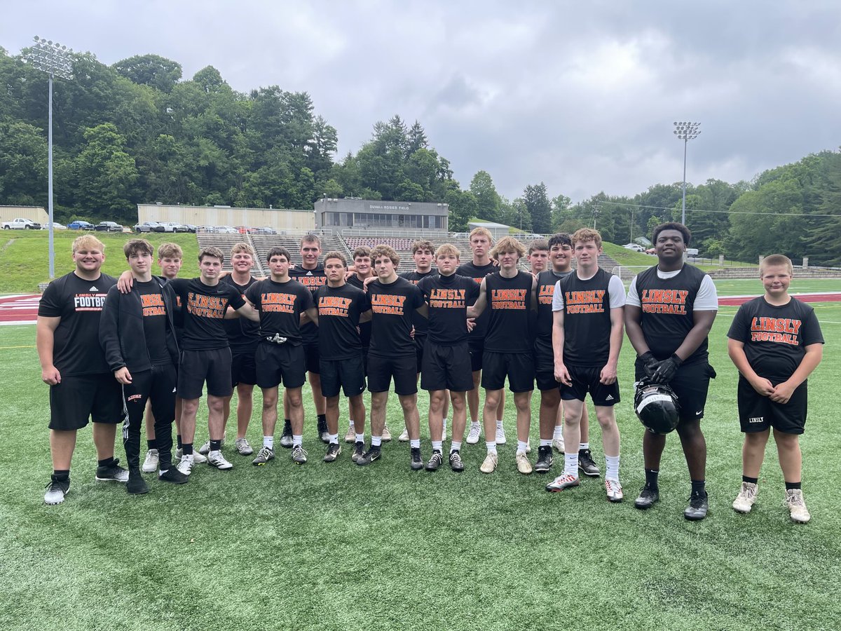 Linsly Football (@linslyfootball) on Twitter photo We are so proud of this group. These guys had a great day at <a href="/FairmontStateFB/">Fairmont State Football</a> competing in their 7 on 7 tournament and Big Man Camp. Everyone completed hard and left everything on the field today. Rest and recover! Back in the weight room in the morning. We are so proud of this group. These guys had a great day at <a href="/FairmontStateFB/">Fairmont State Football</a> competing in their 7 on 7 tournament and Big Man Camp. Everyone completed hard and left everything on the field today. Rest and recover! Back in the weight room in the morning.